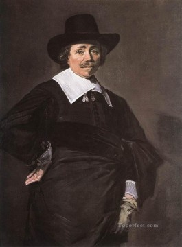  hombre Pintura - Retrato de un hombre de pie Siglo de oro holandés Frans Hals